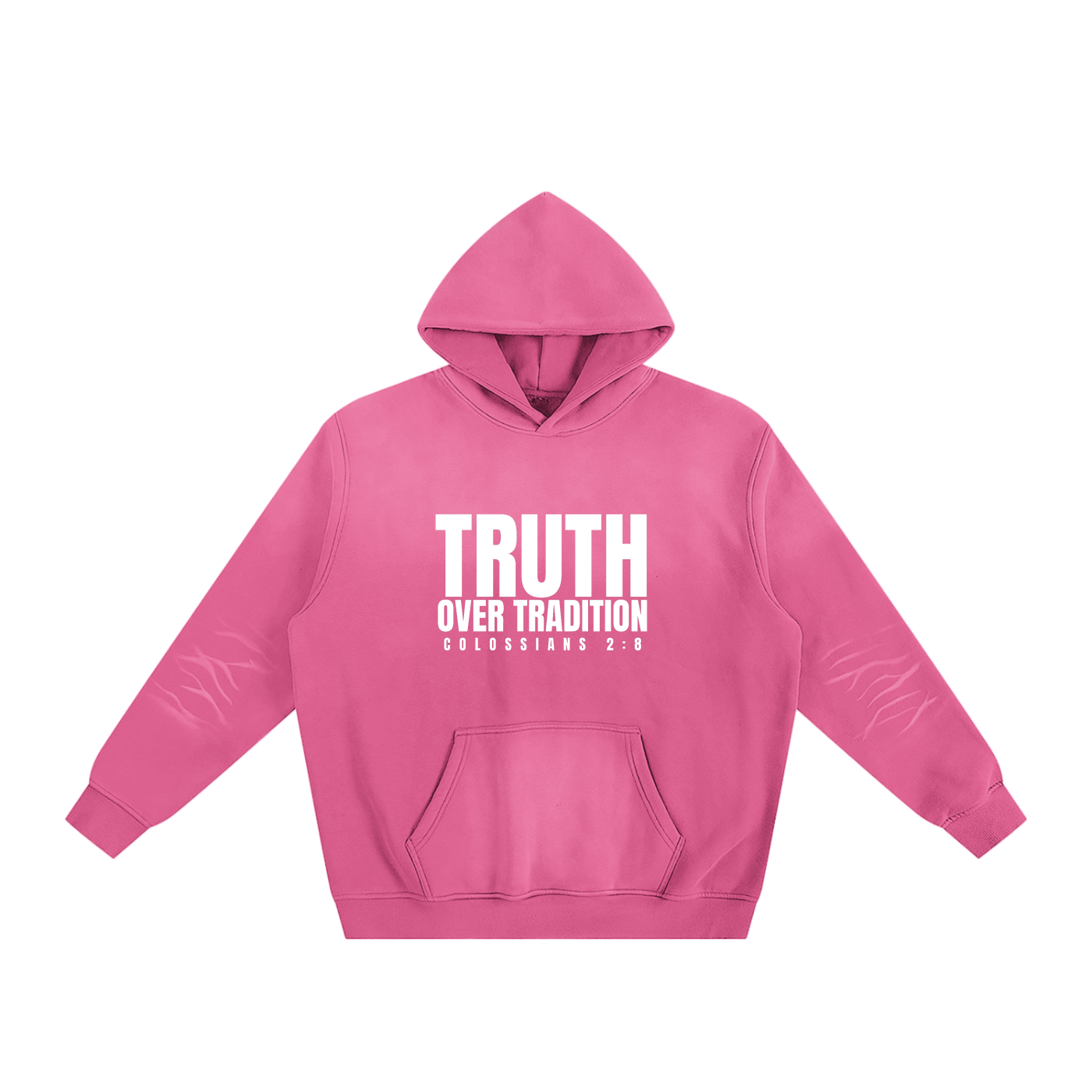 TRUTH OVER TRADITION | Colossians 2:8 | Sunfade Fleeced Hoodie | Unisex