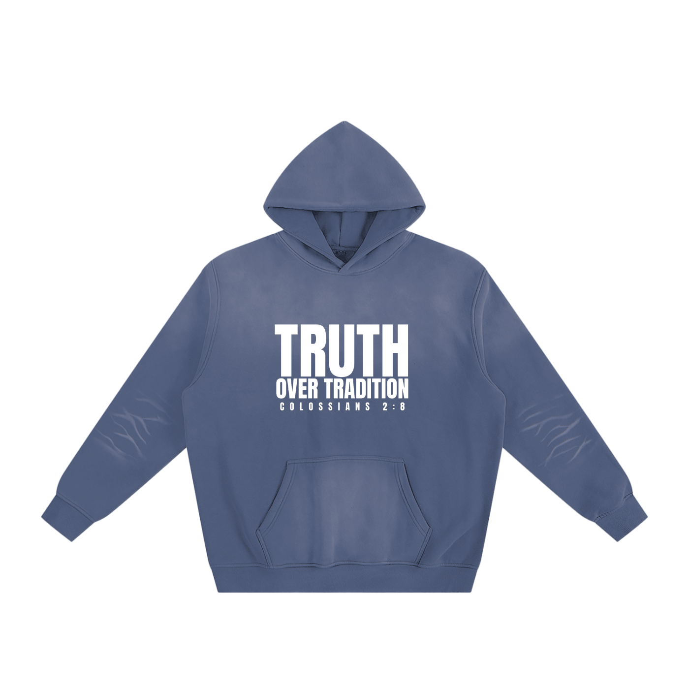TRUTH OVER TRADITION | Colossians 2:8 | Sunfade Fleeced Hoodie | Unisex