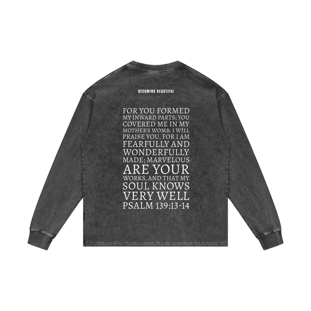 Acid Wash Oversize Long Sleeve T-Shirt